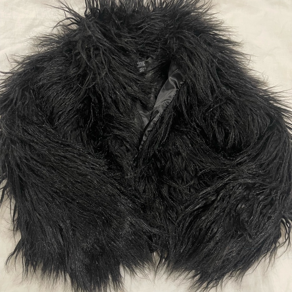 Deux Par Deux girls fur coat